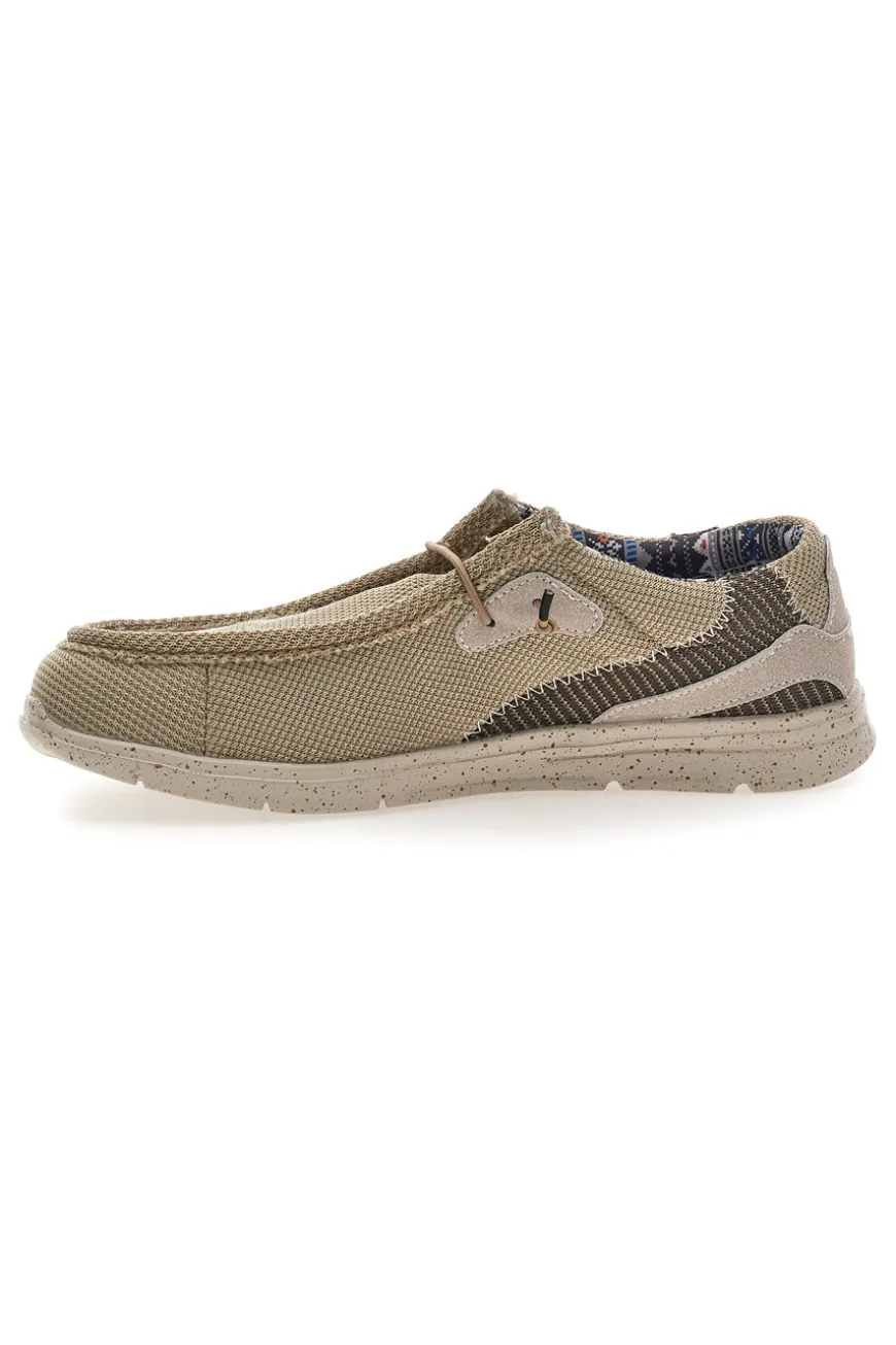 Scarpe da uomo casual beige in tessuto Sevenoaks PK6318A