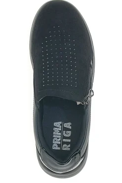 Scarpe nere con brillantini e cerniera laterale H2301017-PRIMA RIGA Hot