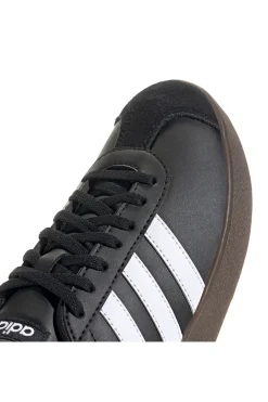 Scarpe nere con strisce bianche suola in gomma VL Court Base-ADIDAS