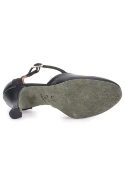 Scarpe nere con tacco e cinturino a T 6335-THE FIRST DANCE Outlet
