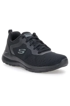 Scarpe nere leggere in mesh con Memory Foam Bountiful Quick Path-SKECHERS Best