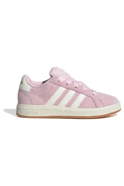 Scarpe rosa in suede con strisce bianche Grand Court 00s K-ADIDAS