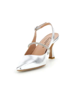 Scarpe slingback argento a punta con cinturino 8330-PITTARELLO COUTURE Hot