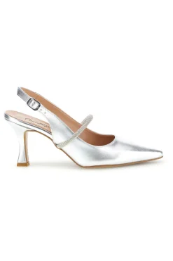 Scarpe slingback argento a punta con cinturino 8330-PITTARELLO COUTURE Hot