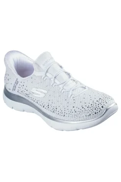 Scarpe slip ins bianco con strass in mesh Summits brilliant shine-SKECHERS Best