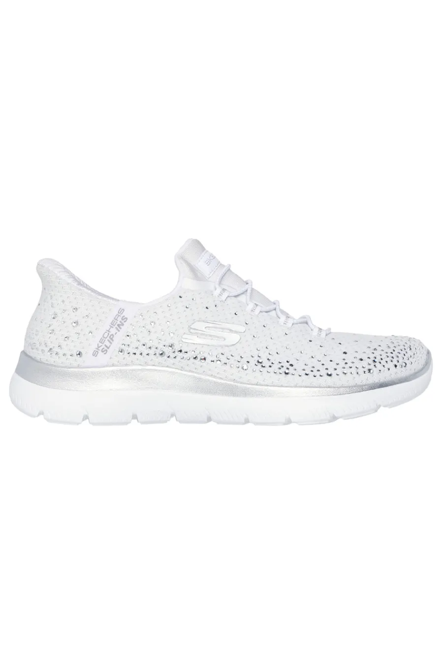Scarpe slip ins bianco con strass in mesh Summits brilliant shine-SKECHERS Best