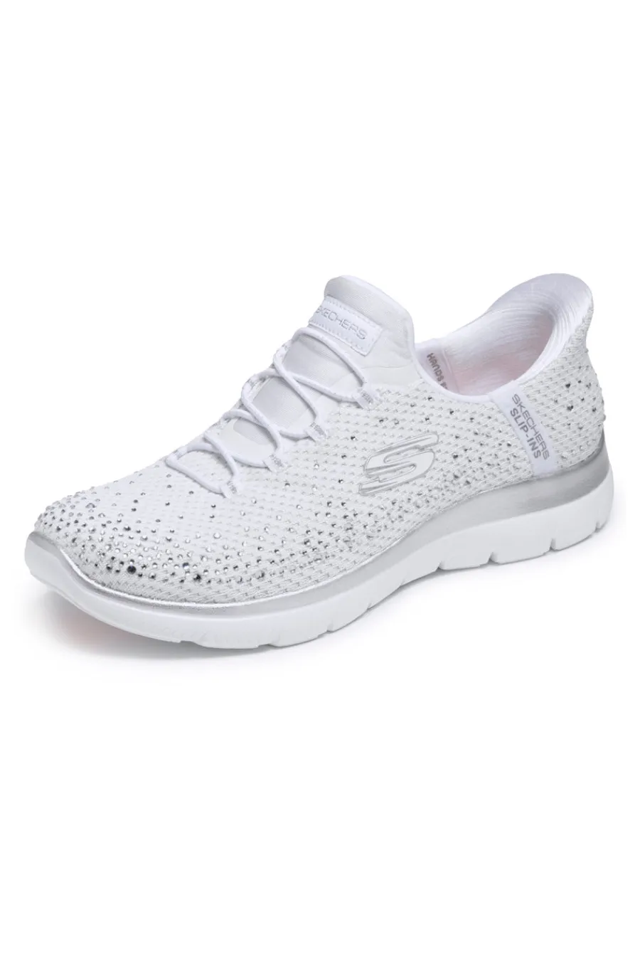 Scarpe slip ins bianco con strass in mesh Summits brilliant shine-SKECHERS Best