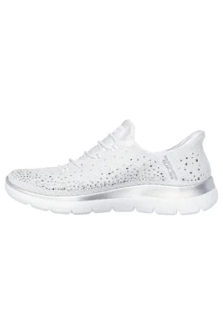 Scarpe slip ins bianco con strass in mesh Summits brilliant shine-SKECHERS Best
