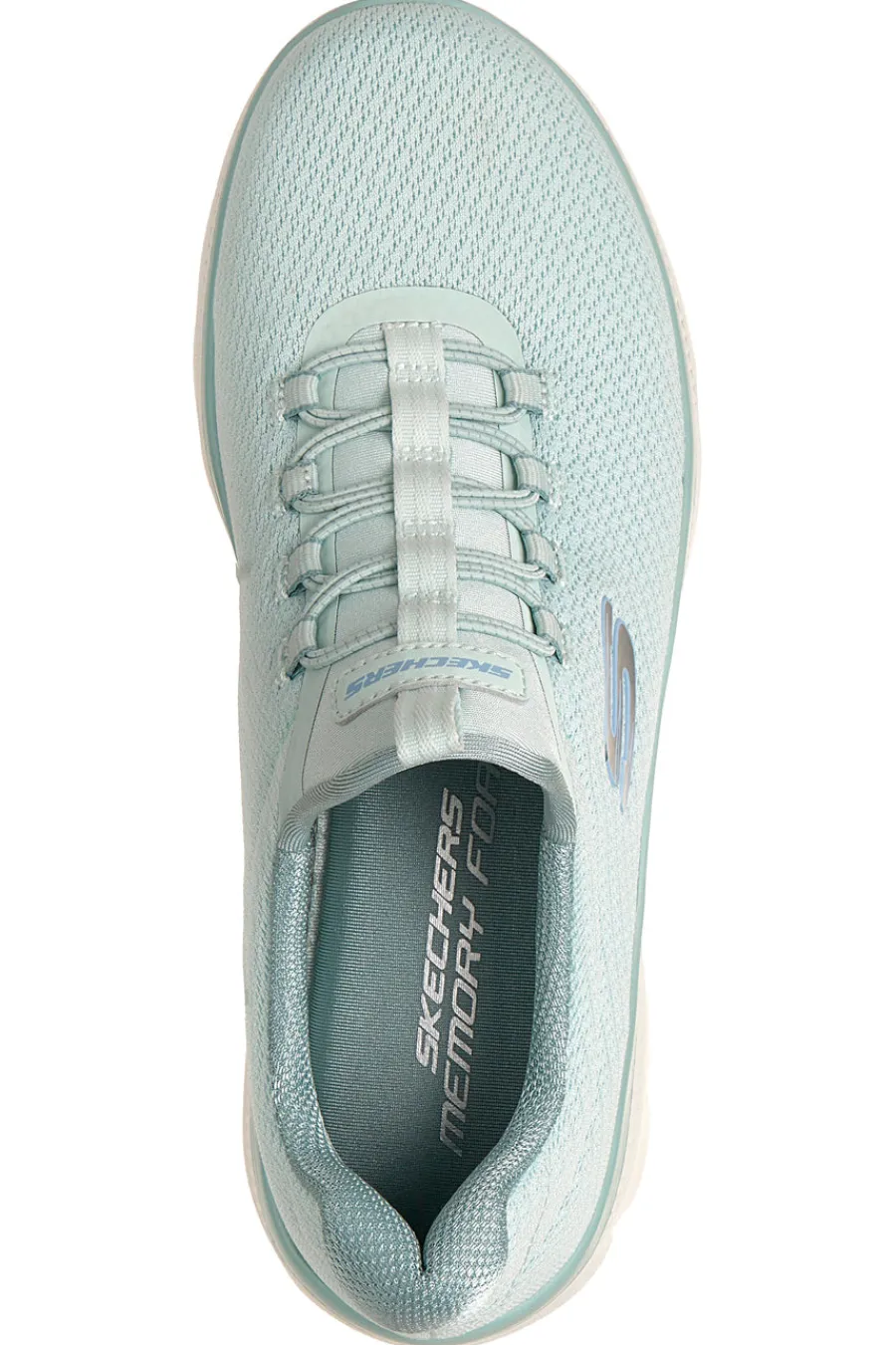 Scarpe slip on verde menta in mesh Summits plus summer haze-SKECHERS Discount