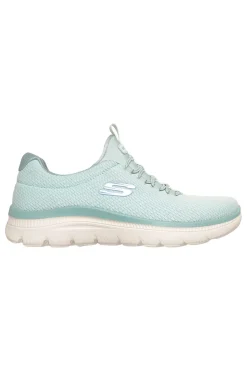 Scarpe slip on verde menta in mesh Summits plus summer haze-SKECHERS Discount