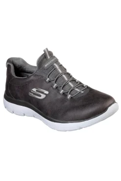 Scarpe sportive grigie slip-on leggere Summits Itz Bazik-SKECHERS Discount