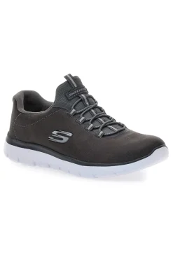 Scarpe sportive grigie slip-on leggere Summits Itz Bazik-SKECHERS Discount