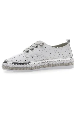 Scarpe Stringate Bianche con Strass Cafè Cost 23011-CAFÈ COST New