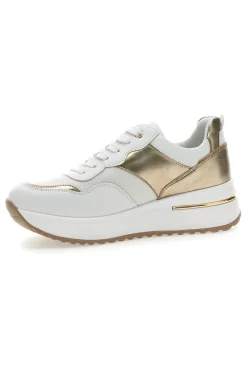 Scarpe Stringate Bianche e Oro con Platform 422 IN-INBLU