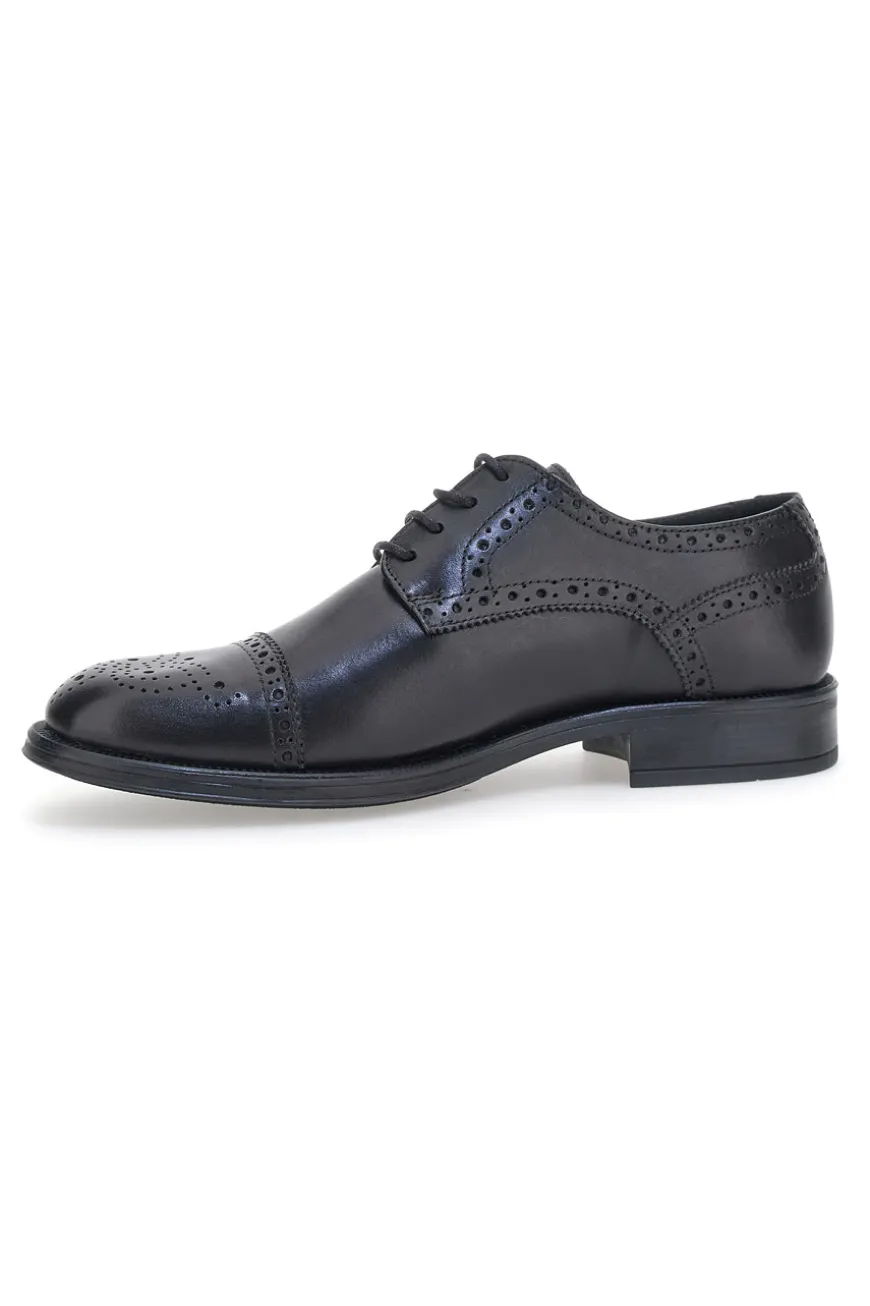 Scarpe Stringate Eleganti Andrea Bruni 11707 Nere