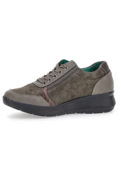 Scarpe Stringate Marroni con Dettagli in Color Bronzo e Soletta Estraibile J522501-ECO BIO Hot