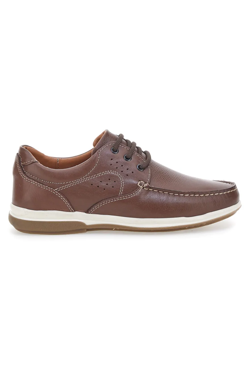 Scarpe Stringate Marroni In Vera Pelle Made in Italy Jerpoint 620