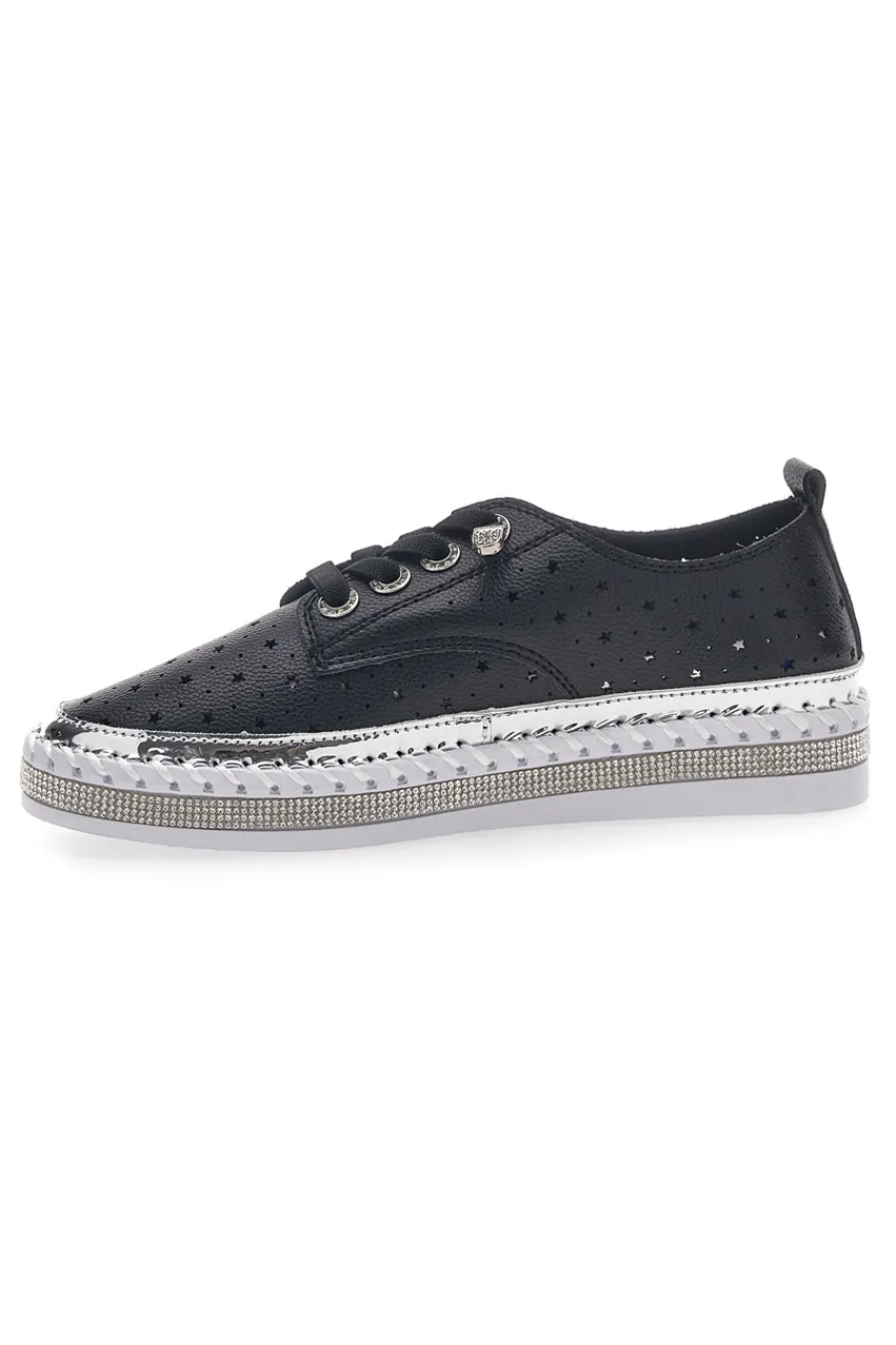 Scarpe Stringate Nere con Strass Cafè Cost 23011-CAFÈ COST Hot