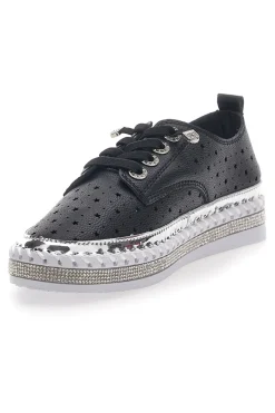 Scarpe Stringate Nere con Strass Cafè Cost 23011-CAFÈ COST Hot