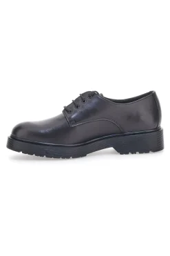 Scarpe Stringate Nere Vera Pelle Mio Tempo 258981