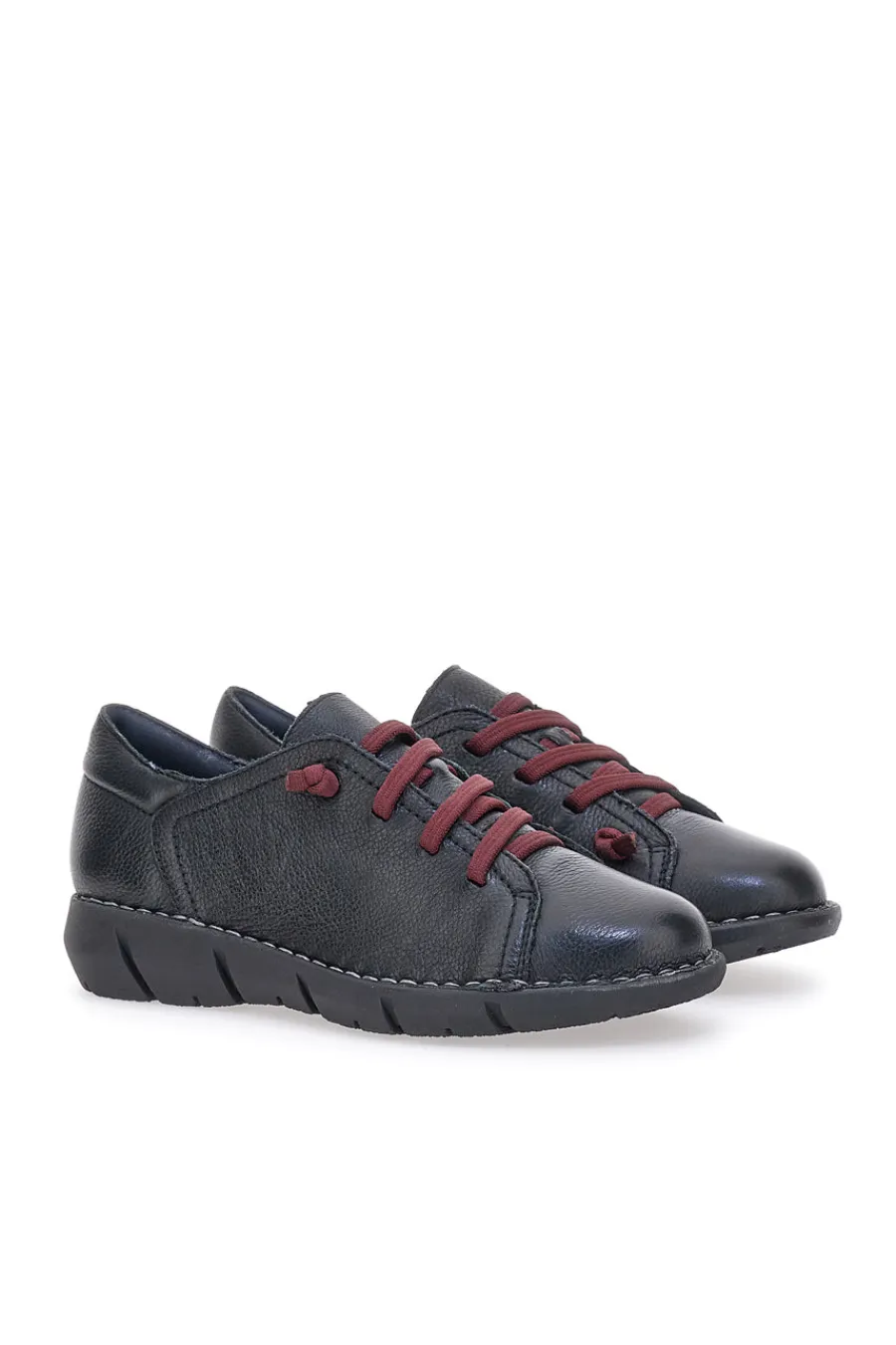 Scarpe Stringate 11613 Nere Vera Pelle-PLOCADI Discount