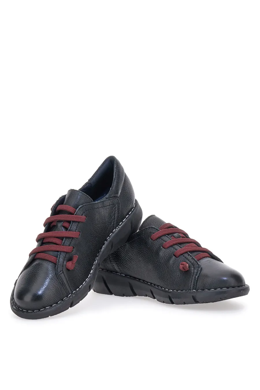 Scarpe Stringate 11613 Nere Vera Pelle-PLOCADI Discount