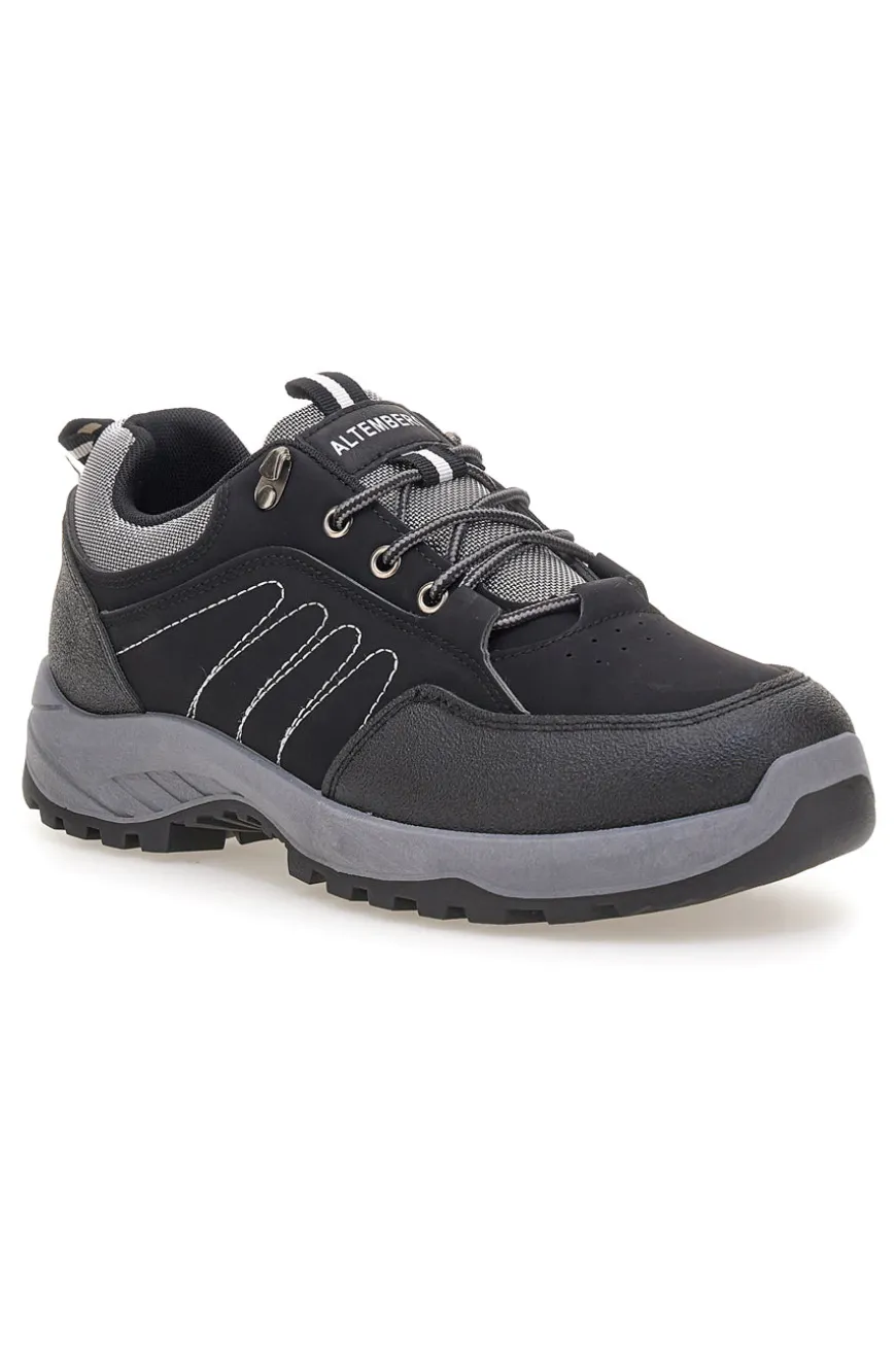 Scarpe trekking nere con suola carrarmato Altemberg GB2047