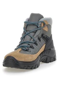 Scarponcini da trekking beige e grigi con suola carrarmato 13342S42-TRACK DOWN Clearance