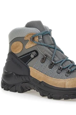 Scarponcini da trekking beige e grigi con suola carrarmato 13342S42-TRACK DOWN Clearance