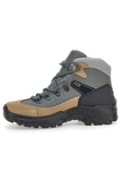 Scarponcini da trekking beige e grigi con suola carrarmato 13342S42-TRACK DOWN Clearance