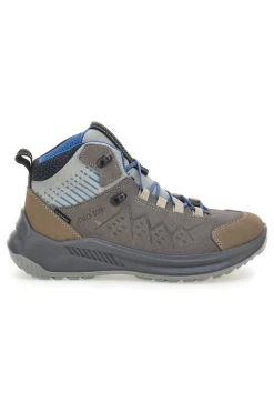 Scarponcini da trekking grigi waterproof con dettagli blu 15503S48T-TRACK DOWN New