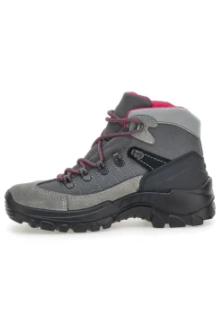 Scarponcini da trekking grigi con dettagli fucsia e suola carrarmato 13342S41-TRACK DOWN Hot