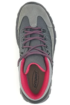Scarponcini da trekking grigi con dettagli fucsia e suola carrarmato 13342S41-TRACK DOWN Hot