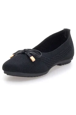 Schwarze Ballerinas aus Stoff mit weicher Innensohle PRE3-THE FIRST Hot