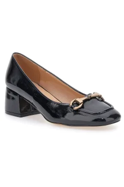 e Ballerinas in Lackoptik mit vorderer Klammer und niedrigem Absatz 9401Q13-MON DIEU Outlet