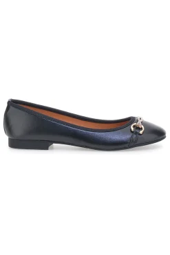 Schwarze Ballerinas mit Zierkette IDE172-THE FIRST Outlet