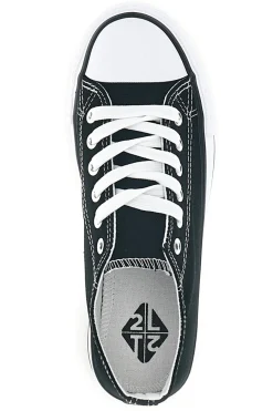 Schwarze Canvas Schnürschuhe 8011-2T2L New