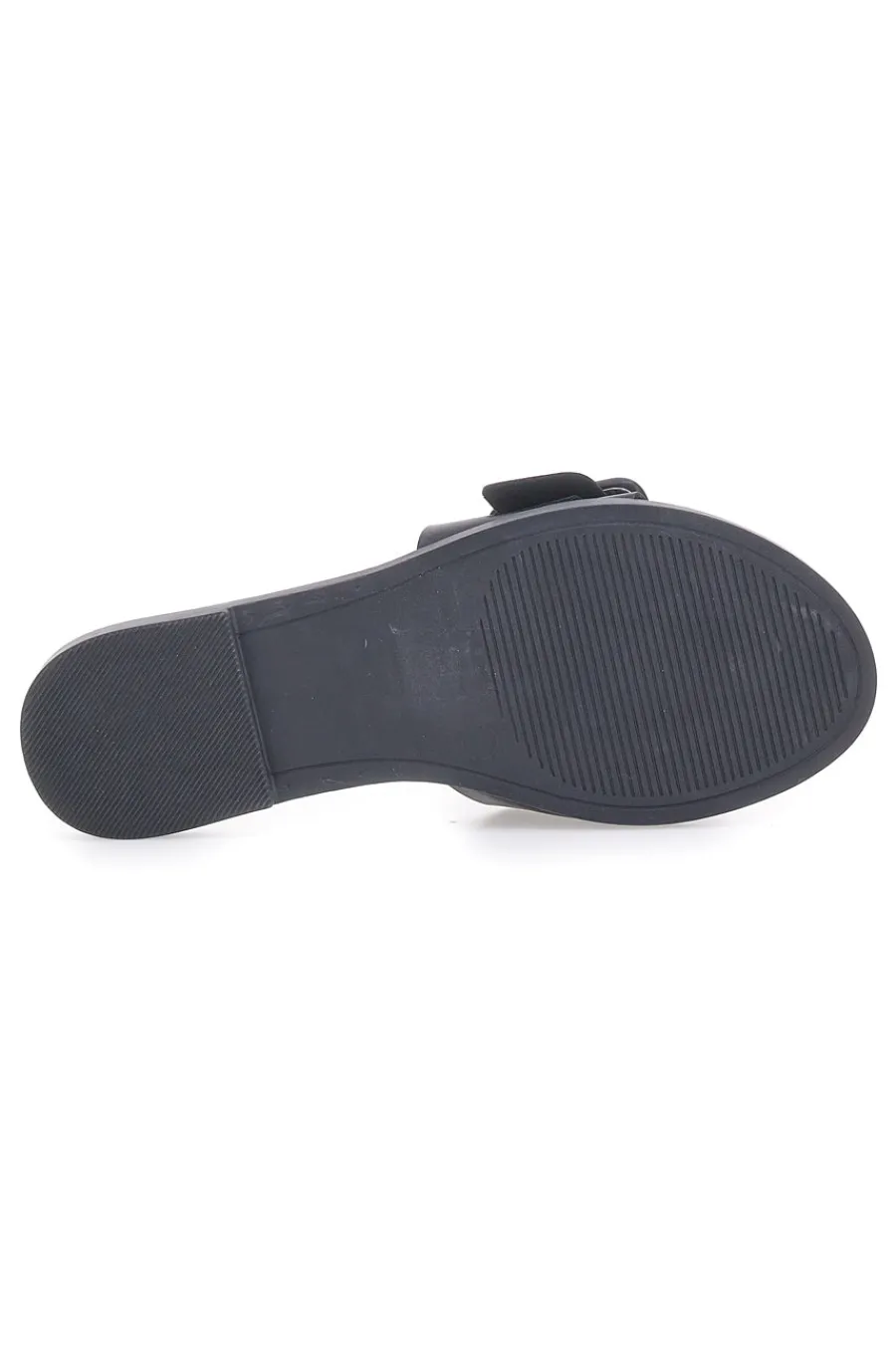 Schwarze flache Hausschuhe mit dickem Band und Schnalle PREA1330-MON DIEU Sale