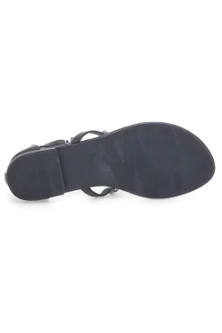 e Flip-Flop-Sandalen mit Schmucksteinen und Reißverschluss hinten PREA482-THE FIRST CHIC Online