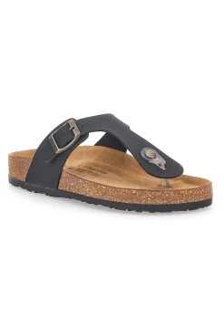 e Flip-Flops mit Schnalle und Innensohle aus echtem Leder 204-BIO UP Hot