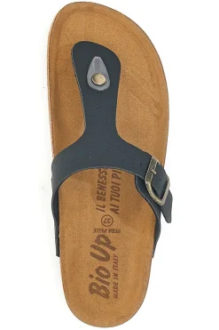 e Flip-Flops mit Schnalle und Innensohle aus echtem Leder 204-BIO UP Hot