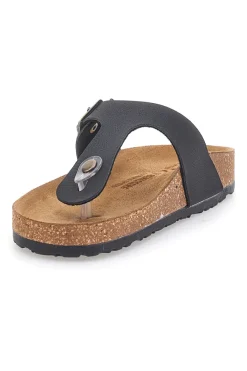 e Flip-Flops mit Schnalle und Innensohle aus echtem Leder 204-BIO UP Hot
