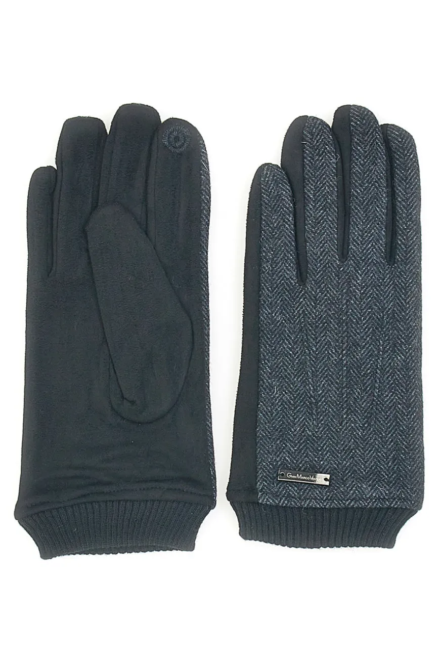 Schwarze Handschuhe mit Manschetten Gianmarco Venturi 33026