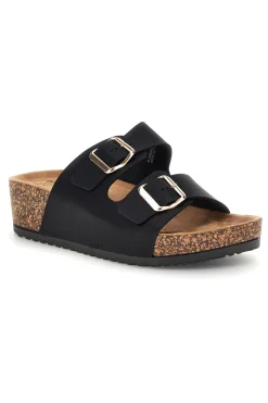 Schwarze Hausschuhe mit doppelter Schnalle Pittarello Sonne BLB2505221E-PITTARELLO SUN Hot