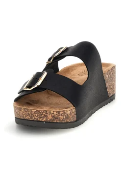 Schwarze Hausschuhe mit doppelter Schnalle Pittarello Sonne BLB2505221E-PITTARELLO SUN Hot