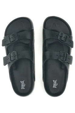 Schwarze Hausschuhe mit doppelter Schnalle EV125WS-EVERLAST Outlet