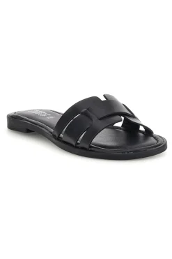 Schwarze Hausschuhe mit geflochtenen Riemen Pittarello Sonne TIMA641-PITTARELLO SUN New