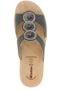 e Hausschuhe mit Keilabsatz und verchromten Details 60 GL-INBLU Outlet