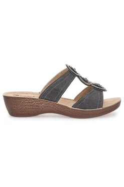 e Hausschuhe mit Keilabsatz und verchromten Details 60 GL-INBLU Outlet