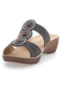 e Hausschuhe mit Keilabsatz und verchromten Details 60 GL-INBLU Outlet
